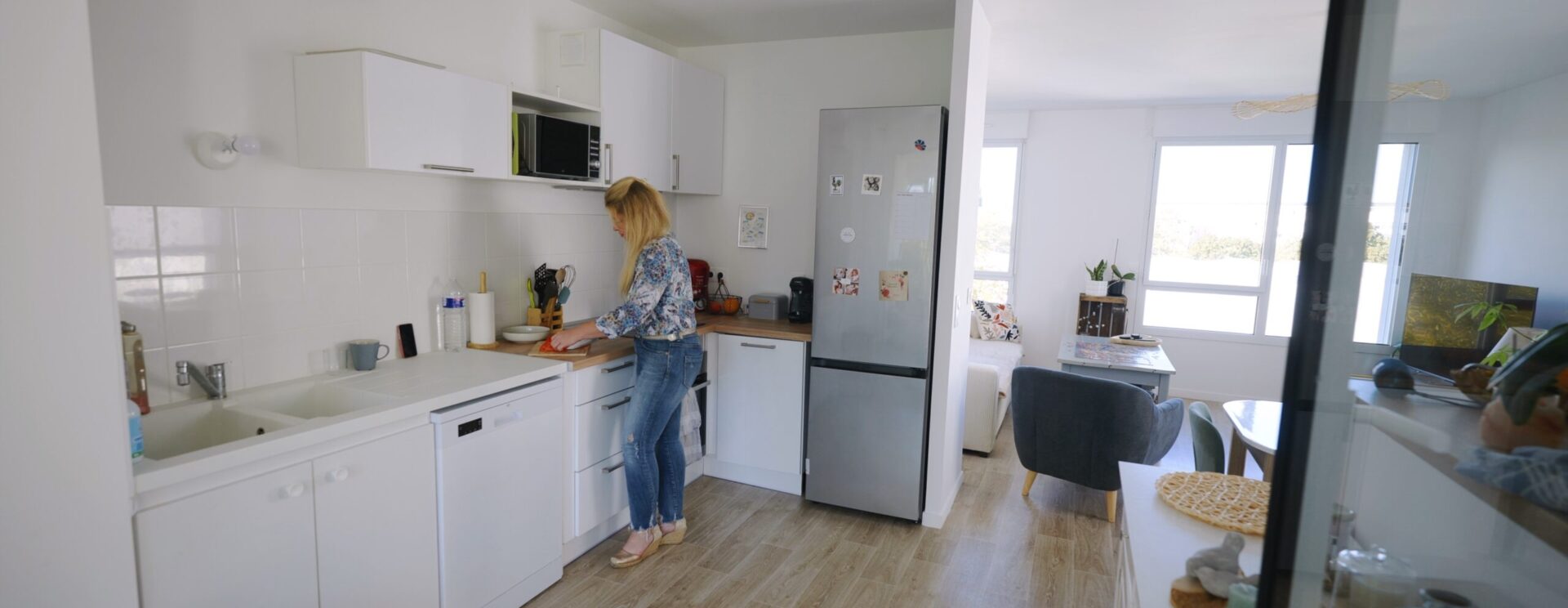 Une locataire dans son logement Silène.