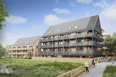 Esquisse 3D de la résidence Terra Domus à Guérande