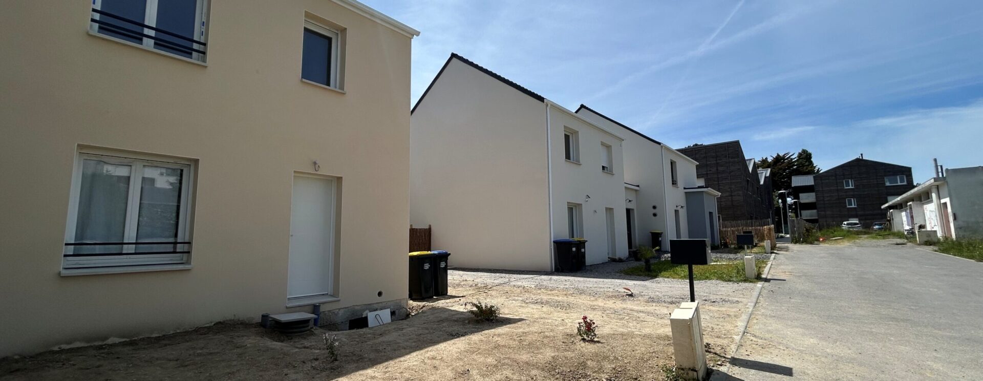 Photographie des nouvelles maisons du lotissements Neyman à Saint-Nazaire