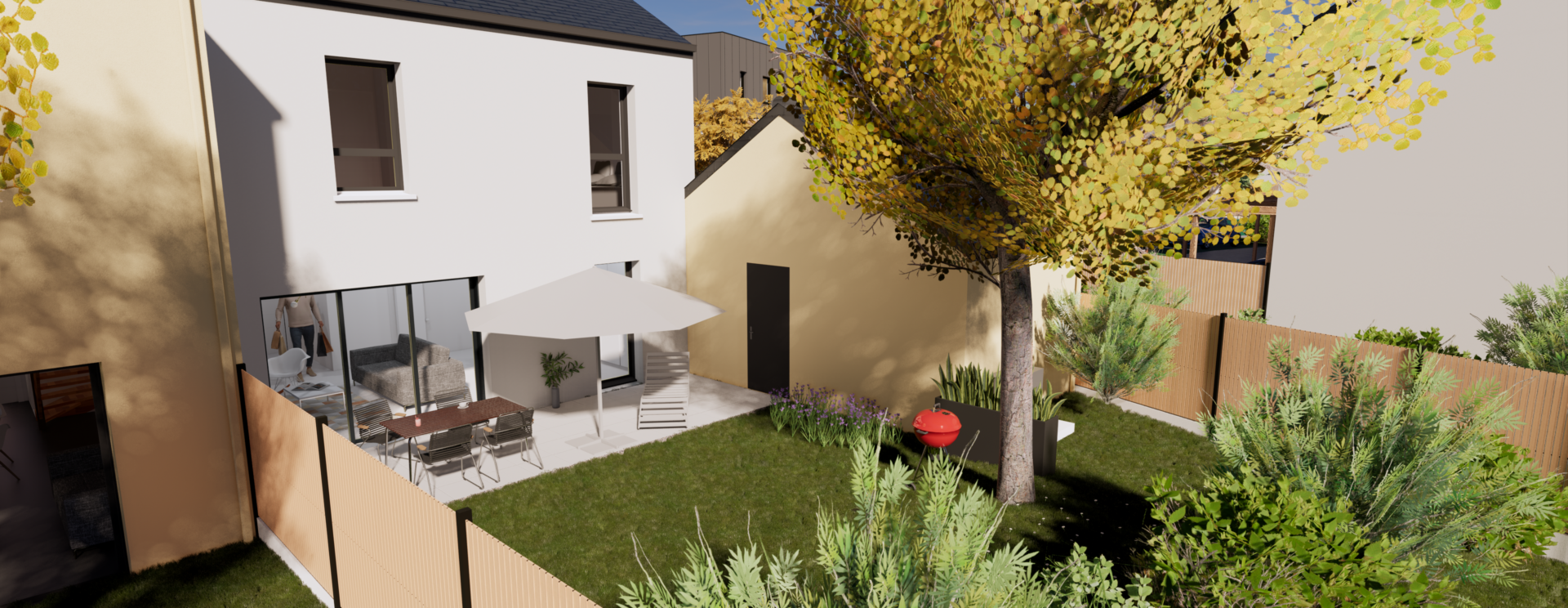 Esquisse 3D du projet Domaine du Chêne Vert à Saint-André-Des-Eaux