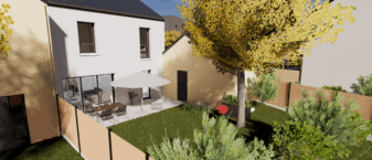 Esquisse 3D du projet Domaine du Chêne Vert à Saint-André-Des-Eaux