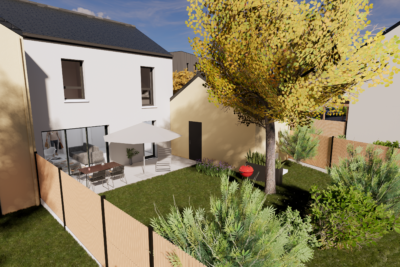 Esquisse 3D du projet Domaine du Chêne Vert à Saint-André-Des-Eaux - Agrandir l'image 1 sur 4, fenêtre modale