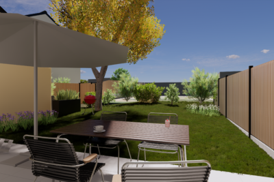 Esquisse 3D du projet Domaine du Chêne Vert à Saint-André-Des-Eaux - Agrandir l'image 3 sur 4, fenêtre modale