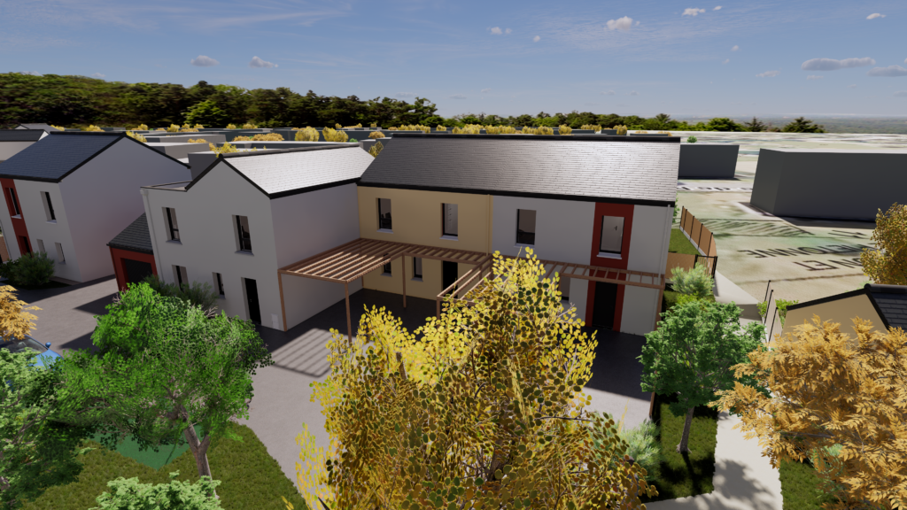 Esquisse 3D du projet Domaine du Chêne Vert à Saint-André-Des-Eaux - Agrandir l'image, fenêtre modale